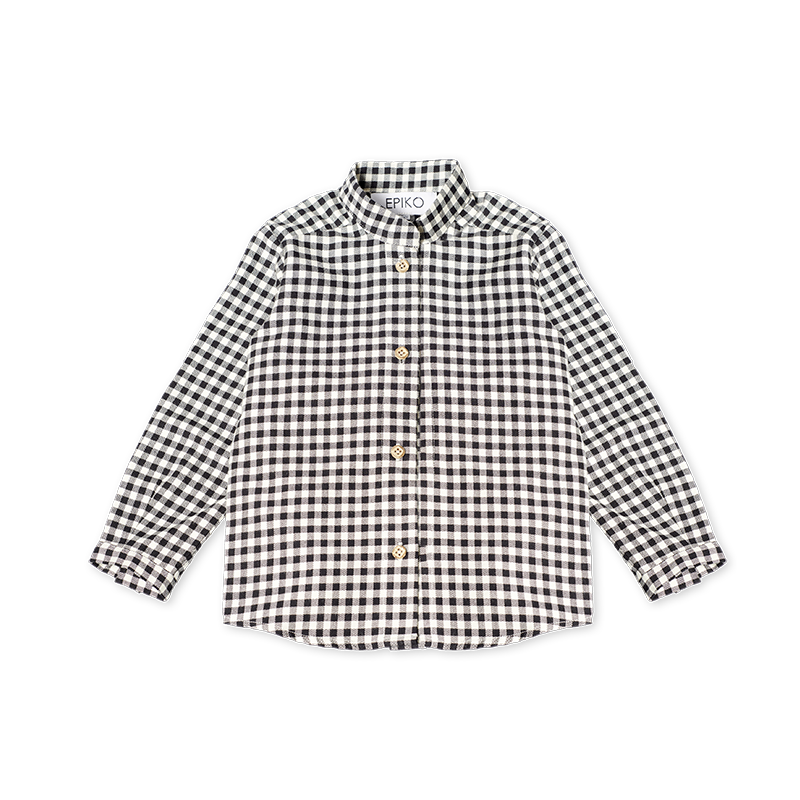 A professional image showcasing the front view of the Epiko Vichy Shirt in a freisteller (isolated) presentation. This stylish shirt features a classic Vichy pattern, embodying timeless fashion for a polished and sophisticated look.