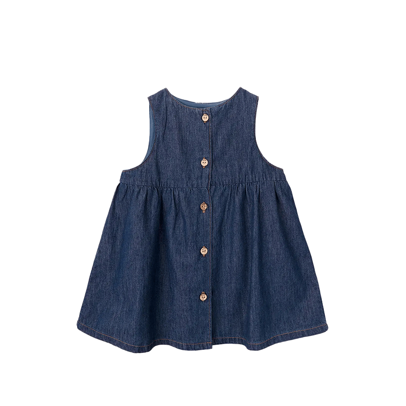 A stylish image showcasing "The Jeans Dress," a versatile and casual denim dress. This wardrobe staple exudes a laid-back charm, making it a go-to choice for effortless and chic everyday style.