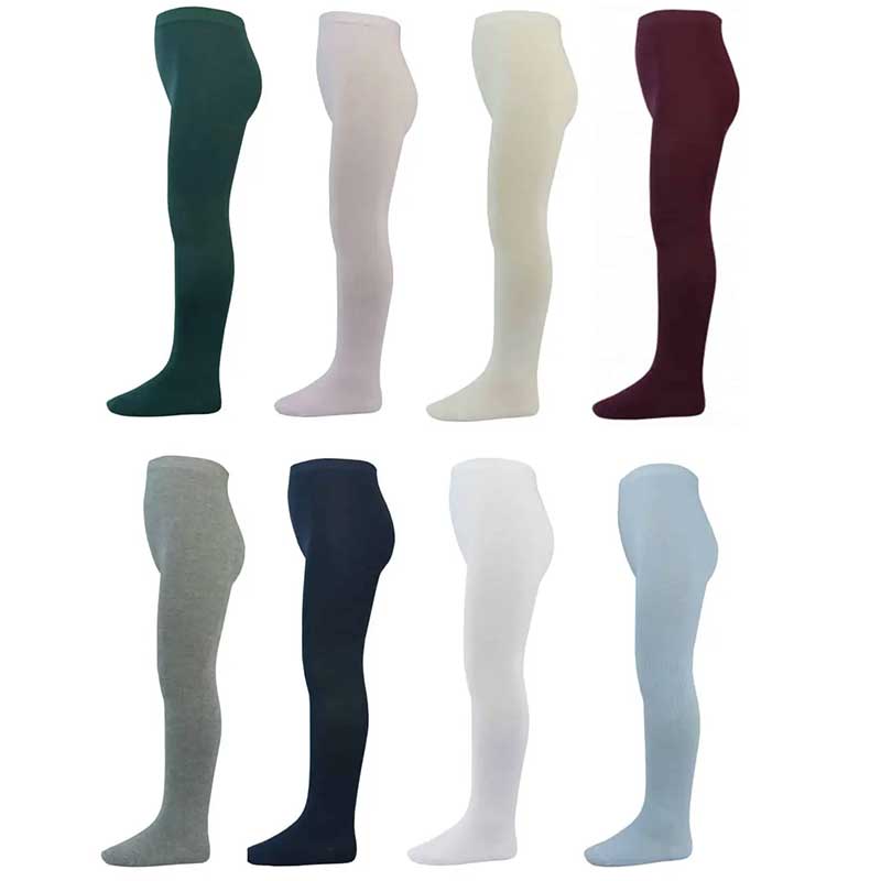 A charming display of baby tights in various colors and patterns, designed for comfort and style. These soft and cozy tights ensure your little one stays warm and fashionable during every adorable adventure.